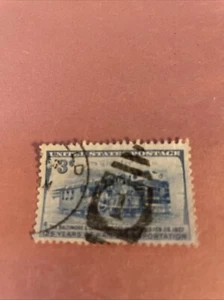 United States 3cent Train Stamp Really Rare Early 1900. - Bild 1 von 3
