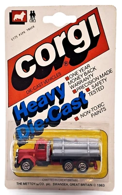 Corgi Juniors 1983 Pipe Truck E-175 Sealed NOS Vintage Great Britain 1/64 READ - Image 1 of 4