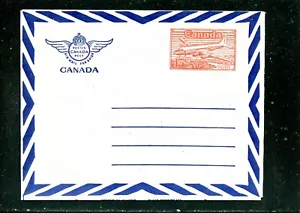 LOT 15853 UNUSED WEBB UA18 POSTAL STATIONERY AIR LETTER CANADA AIRPLANE - Picture 1 of 2