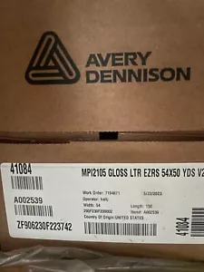 Avery Dennison MPI2105SC EZ RS Gloss 54"x50yds Vinyl Film A002539 *NEW* MPI 2105 - Picture 1 of 1