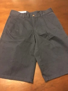 IZOD Boys Uniform Pleated 14 Reg Navy Blue Shorts Adjustable Waist NEW - Picture 1 of 4