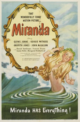 Miranda (1948) Comedy Glynis Johns DVD Public domain film (Disc Only) - Image 1 of 2