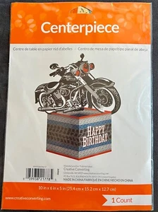 New/Sealed - Creative Converting Motorcycle Happy Birthday Centerpiece - New - Picture 1 of 2