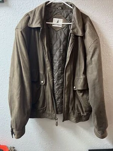Vintage Misty Harbor Leather Jacket Coat Heavy XL Brown - Picture 1 of 17