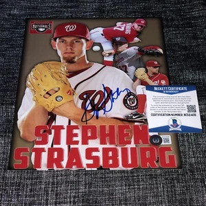 STEPHEN STRASBURG SIGNED WASHINGTON NATIONALS STAR 8X10 PHOTO BECKETT BAS COA - Picture 1 of 3