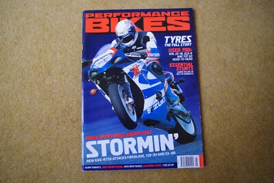 Performance Bikes - May 2000 - Fireblade, GSX-R750, YZF-R1, ZX-9R, VFR750, ZX-7R - Image 1 of 4