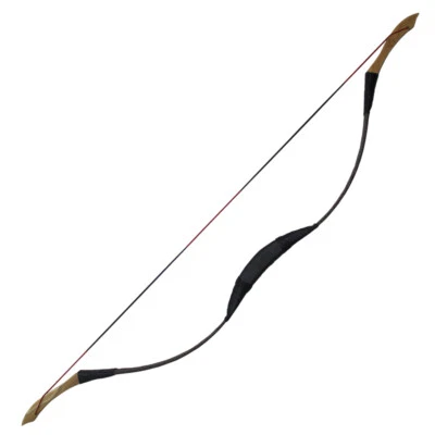 30LBS Recurve Bow Archery Hunting Leather Bow for Hunting Practice Horse Riding - Image 1 of 4