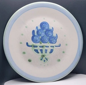 Piatti da portata M A Hadley Pottery Blueberry Bouquet 11 pollici - Foto 1 di 6