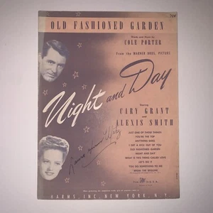 Night And Day Sheet Music Cole Porter, Cary Grant, Alexis Smith Vintage 1944 - Imagen 1 de 10