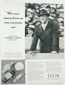 Elgin Uhren Anzeige Wir wählen Elgin seit 3 Generationen Fortune Nov 1935 - Bild 1 von 2