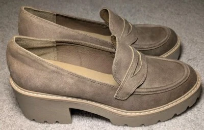 Mocasines Dolce Vita Temecula Tan Imitación Gamuza Plataforma Clásicos Tacón Grueso Talla 9.5 Foto 1 de 4