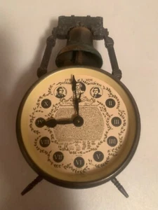 Elgin Commemorative Series Liberty Bell Alarm Clock 1976 Bicentennial - Ex - Picture 1 of 2