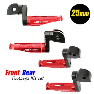 25mm Lowered CNC Front Rear MFP Foot Pegs For Z1000 14 15 16 17 18 19 - Picture 1 of 8