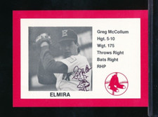 1987 Cain Elmira Pioneers Red  Greg McCollum #23 signed auto autograph