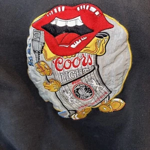Retro Coors Light Lips Mike Can bestickt/Applikation Sweatshirt vor 2008 - Bild 1 von 6