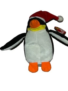 TY Beanie Baby - CERO el pingüino de Navidad con sombrero de Santa (6 pulgadas) 1998 retirado - Imagen 1 de 14
