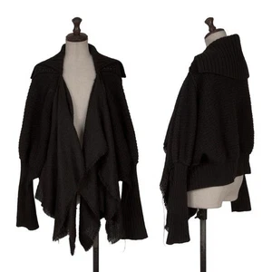 Y's Drape Rib Sleeves Wool Knit Cardigan Size 2(K-159958) - Picture 1 of 12