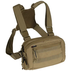 CHEST PACK MARSUPIO PETTORALE BY MFH DI COLORE COYOTE TAN - Imagen 1 de 4