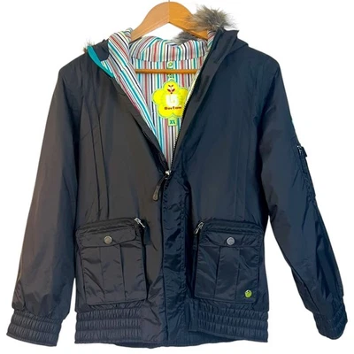 Burton Girls Size: XL 14/16 Bomber Jacket Snowboarding Skiing Hooded Black - Image 1 of 4