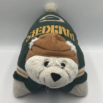 Casco de colección Green Bay Packers NFL 18” fútbol profesional almohada de felpa mascotas grande Foto 1 de 4