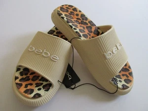 Bebe Comfort Casual Slide Beige mit Animal Print Innensohle mit Bebe Logo Neu - Bild 1 von 5