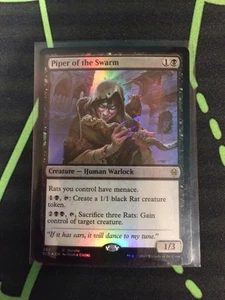 MTG Magic The Gathering Piper Of The Swarm Foil Promo Rat Lord Black Commander - Picture 1 of 2