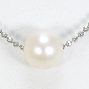 Platin 850 Halskette Perle (Perle) ca.3,9 g ca.40 cm versandkostenfrei gebraucht - Bild 1 von 4
