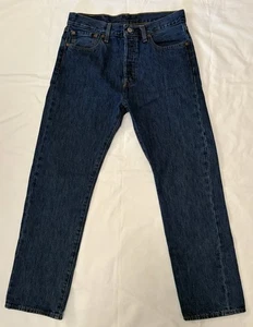 Pantalones de mezclilla Levis 501 para hombre 32x30 azul botón mosca clásico recto - Imagen 1 de 5