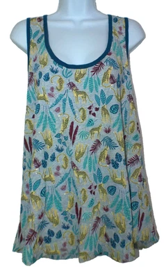 New Womens 3X Leopard Cheetah Sleep Tank Top Secret Treasures - Image 1 of 2