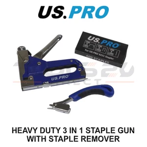 US PRO Tools Schwerlast 3 in 1 Tacker mit Klammerentferner 9221 - Bild 1 von 3