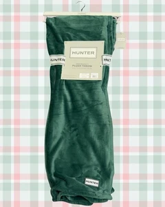 Neu mit Etikett Hunter Plüsch weicher Überwurf grün kuschelig Urlaub Weihnachten 50x70 Premium Qualität - Bild 1 von 6