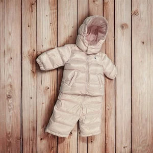 Polo Ralph Lauren Baby Girl Snowsuit pink Size 6 Months - Picture 1 of 6