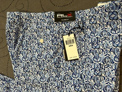 PANTALONES DE GOLF RALPH LAUREN RLX A MEDIDA ESTAMPADO DE PECES TALLA 38 X 30 HOMBRES NUEVOS CON ETIQUETAS $148.00 Foto 1 de 4