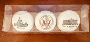 White House & US House Washington DC 3 Souvenir Golfbälle Capitol, Neu - Bild 1 von 1