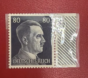 Germany Deutsches Reich 80pf Hitler Stamp Right Margin Plate Markings – OG MNH - Picture 1 of 2