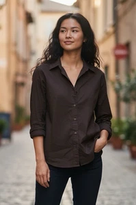 Top Banana Republic blusa nera con bottoni croccanti XS NUOVO etichette vecchia capsula soldi - Foto 1 di 8