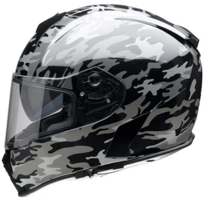 Z1R Warrant Camo Motorcycle Helmet Black/Gray - Picture 1 of 6