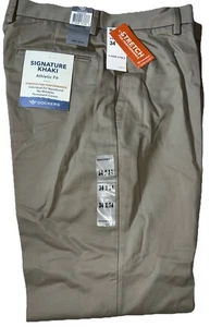 Pantaloni chino elasticizzati DOCKERS Signature kaki da uomo vestibilità atletica taglia 34x34 nuovi con etichette - Foto 1 di 7