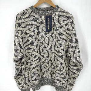 Vintage Crossings Celtic Knot Design schwarz grau Baumwollmischung Pullover NEU Gr. XL - Bild 1 von 8