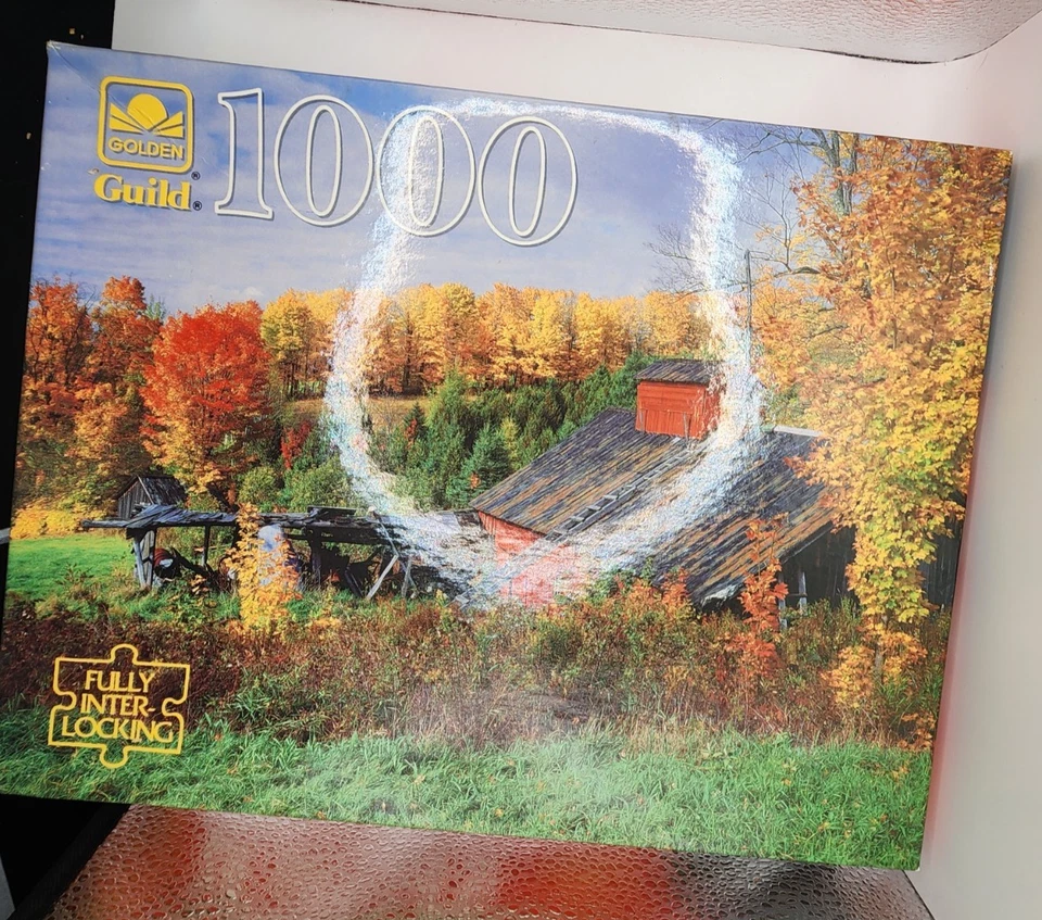 Новый Golden Guild 1000 шт. пазл ферма красный сарай винтажный сделано в США - Изображение 1 из 3