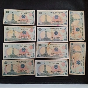 10 x 1 Dong Vietnamese Banknotes 1985 - Picture 1 of 2
