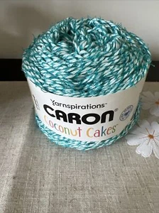 New Caron Coconut Cakes Sugar Teal 8.0 oz Medium 4 yarn (shv12) - Picture 1 of 5
