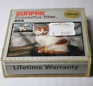 49mm 80A Blue Glass Lens filter 80 A Coated 49 mm Color 80-A Japan Sunpak - Picture 1 of 4