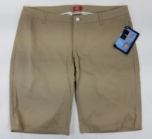 Dickies Lowrider Shorts Girl Plus Size Mid-Rise Slim Fit Size 20 Beige NEW B3 - Picture 1 of 10