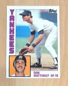 Tarjeta de novato 1984 Topps #8 Don Mattingly New York Yankees radiocontrol - Imagen 1 de 2