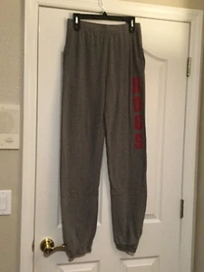 VICTORIA’S SECRET PINK “HOGS” Grey Lounge Pants W/Red Lettering. Size X/S. - Picture 1 of 6