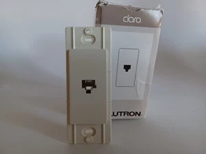 Lutron Claro CA-PJ-WH Telephone Jack Outlet, White - Zdjęcie 1 z 12