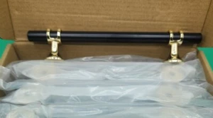 Paquete de 10 tiradores de gabinete negros mate negros y dorados de 3 pulgadas - Imagen 1 de 2