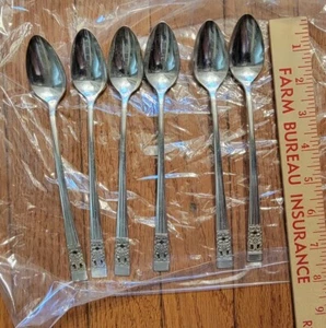 Vintage Oneida Community (Teller) Krönung Set 6 Eisteelöffel MCM Lot - Bild 1 von 7