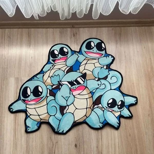 Alfombra de área de personajes divertidos Pokémon All Squirtle, alfombra de abanico de anime, regalo Pokémon - Imagen 1 de 7